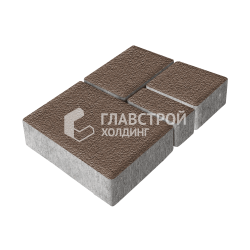 Тротуарная плитка Эпика, коричневая на камне, 6 см