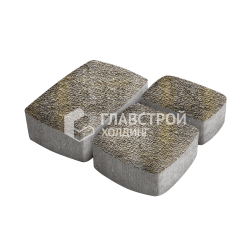 Тротуарная плитка Классика 3 камня, степь с мраморной крошкой, 4 см