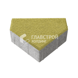 Тротуарная плитка Тиара, горчичная на камне, 6 см
