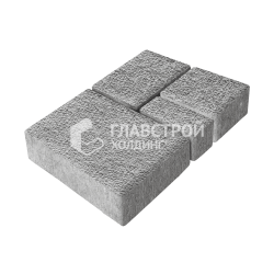 Тротуарная плитка Эпика, серо-белая с гранитной крошкой, 6 см