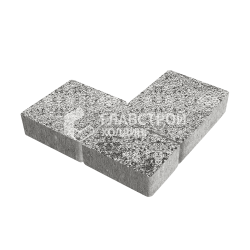 Тротуарная плитка «Новый город», антрацит на камне, 6 см