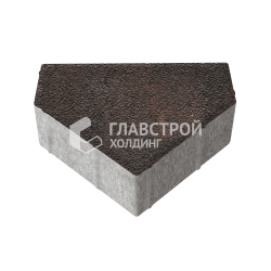 Тротуарная плитка Тиара, кармен на камне, 6 см