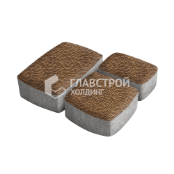Тротуарная плитка Классика 3 камня, листопад с мраморной крошкой, 4 см