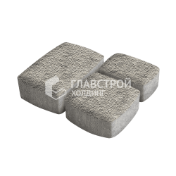 Тротуарная плитка Классика 3 камня, аляска с мраморной крошкой, 4 см