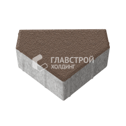 Тротуарная плитка Тиара, коричневая на камне, 6 см