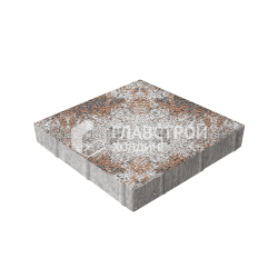 Тротуарная плитка Квадрат 400х400х60, сомон на камне