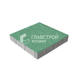Тротуарная плитка Квадрат 400х400х60, зеленая с мраморной крошкой