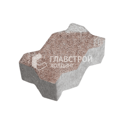 Тротуарная плитка «Волна», хаски на камне, 6 см