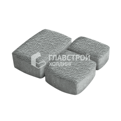 Тротуарная плитка «Классика 3 камня», серая с мраморной крошкой, 4 см