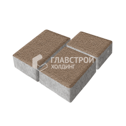 Тротуарная плитка «Урбан», светло-коричневая на камне, 4 см