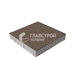 Тротуарная плитка Квадрат 400х400х60, коричневая с гранитной крошкой