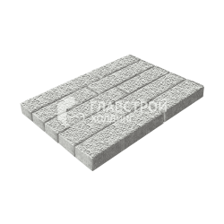 Тротуарная плитка Лукано, белая с гранитной крошкой, 6 см