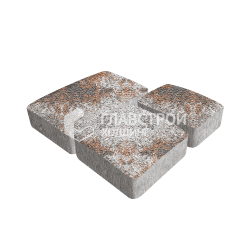 Тротуарная плитка «Брук», сомон на камне, 4 см