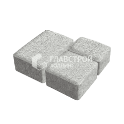 Тротуарная плитка «Старый город», белая на камне, 6 см